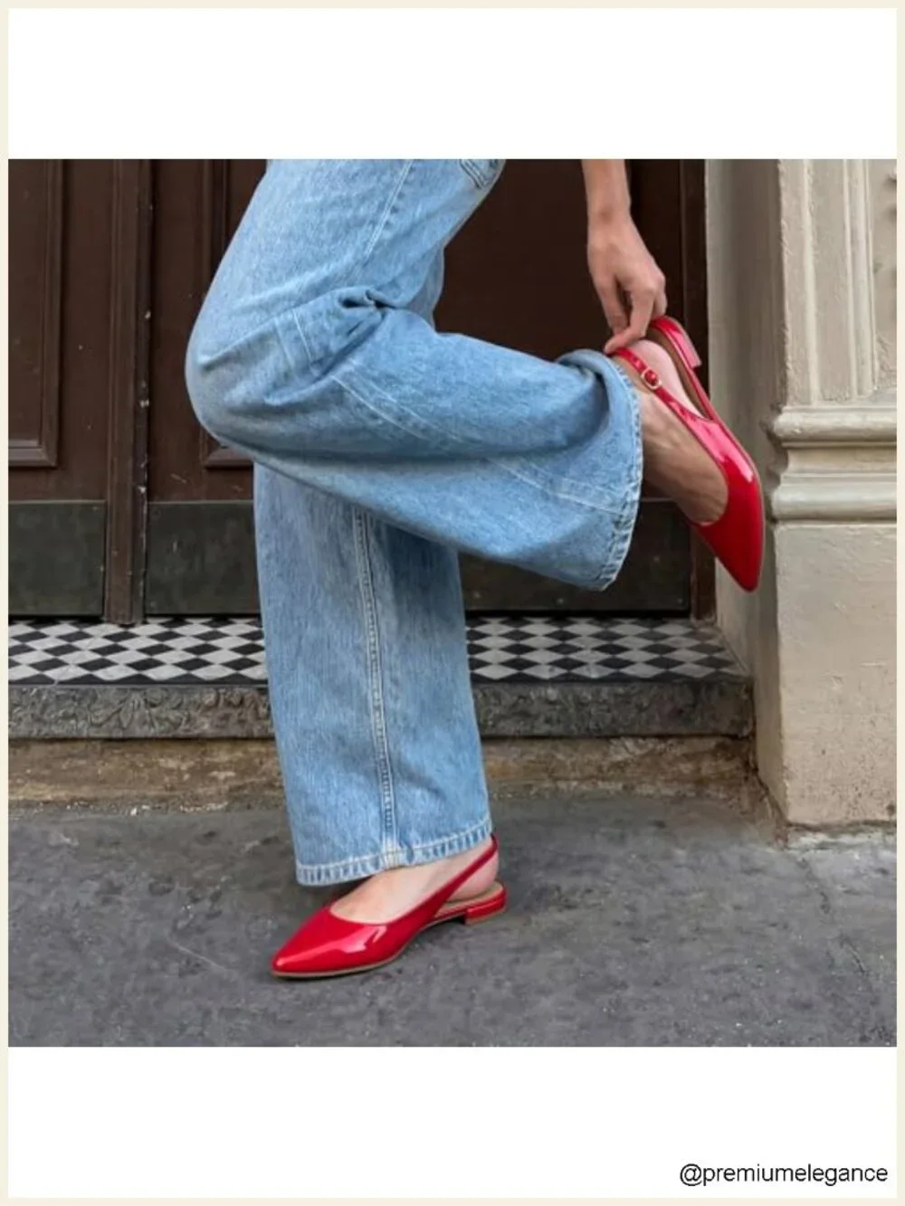 Adjustable Slingback Pointed Toe Ballet Flats with Buckle Strap, Dress Flats